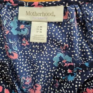 Motherhood Maternity Blue Floral Blouse
